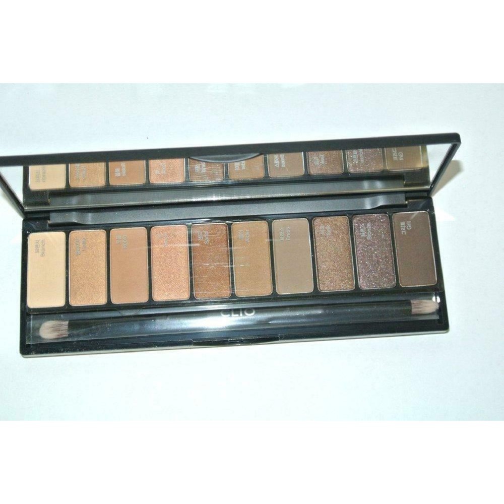 Clio Pro Layering Eye Palette #1 Originality Brown 10 eye shadows Brush new in